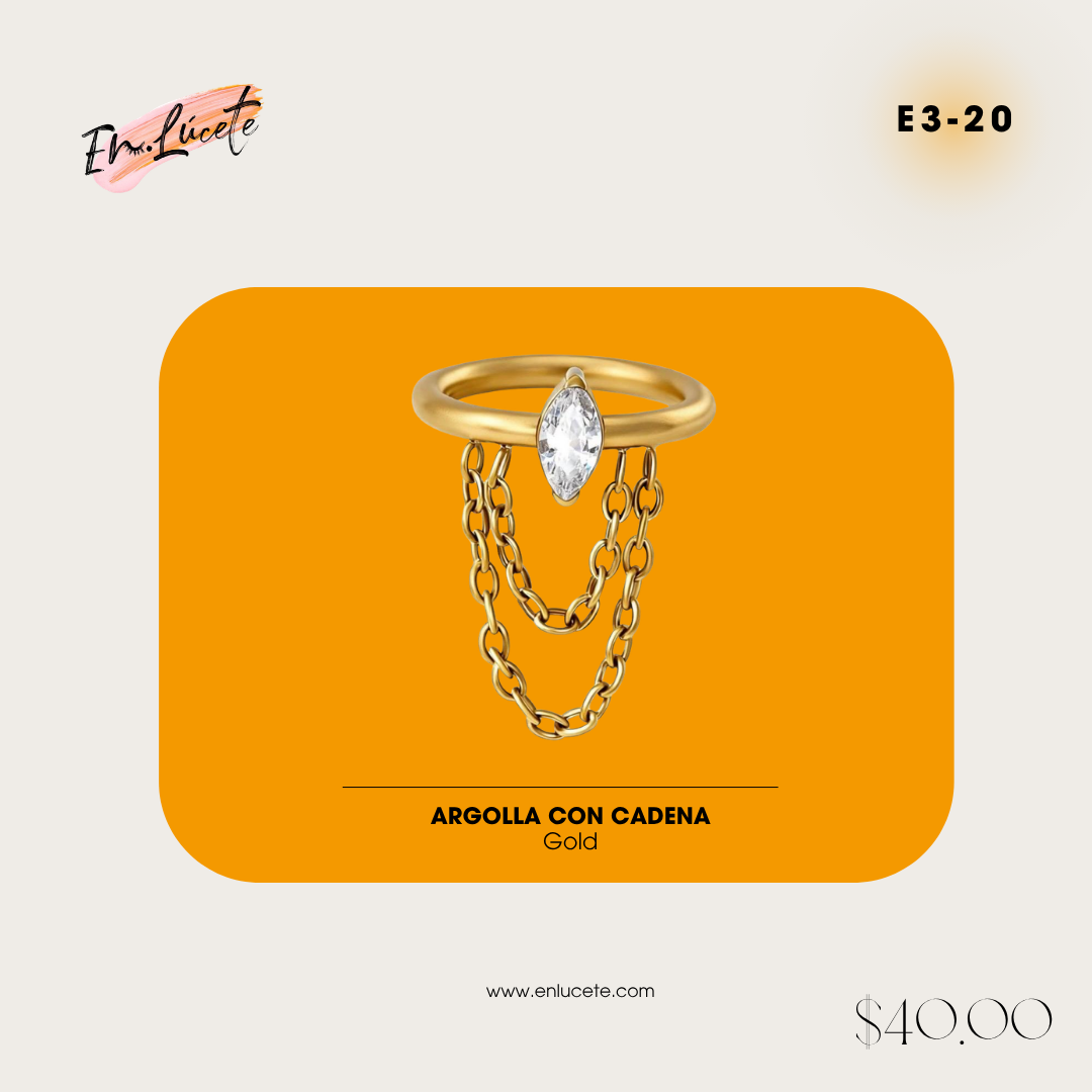 E3-20 Argolla con Cadena
