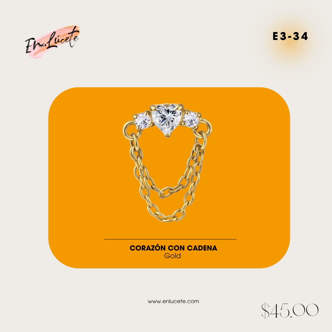 E3-34 Corazon con Cadena