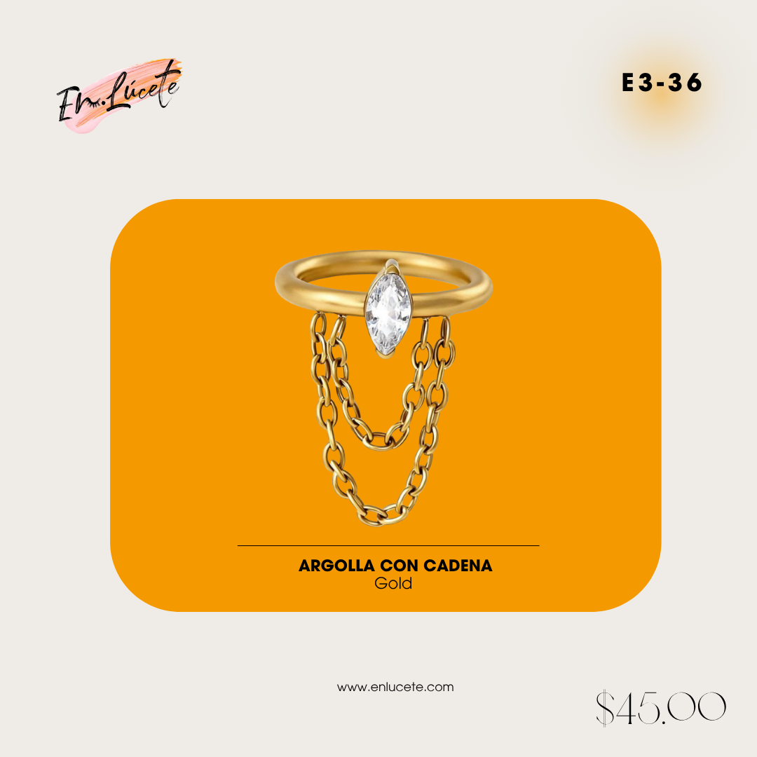E3-36 Argolla con Cadena
