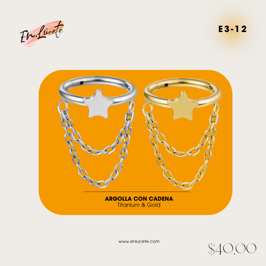 E3-12 Argolla con Cadena