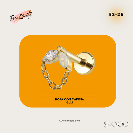 E3-25 Hoja con Cadena
