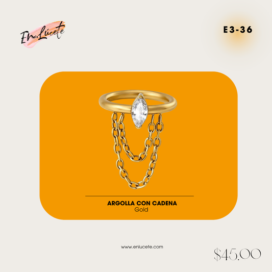 E3-36 Argolla con Cadena