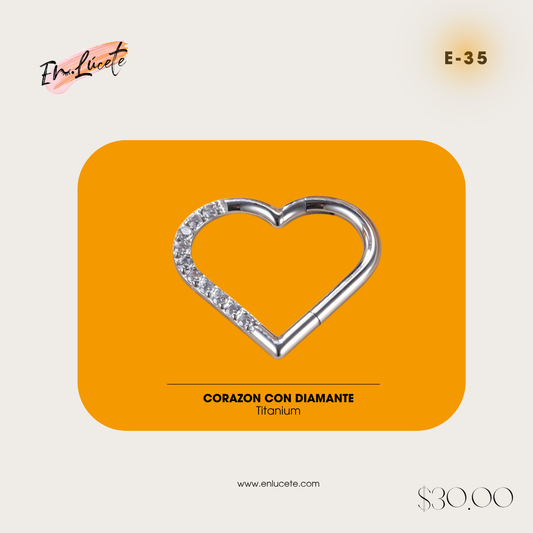 E-35 Corazón con diamante