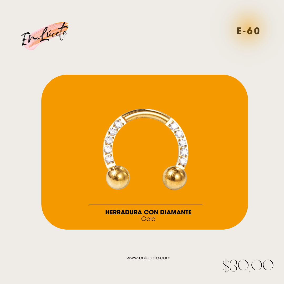 E-60 Herradura con Diamante