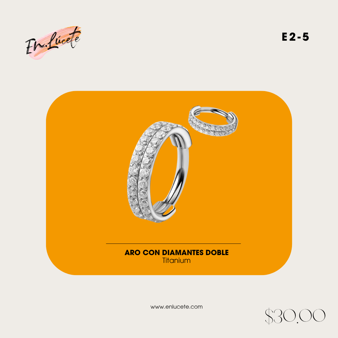 E2-5 Aro con Diamantes Doble